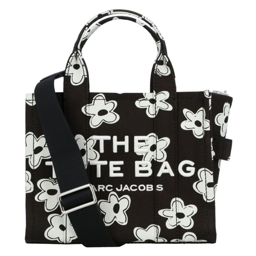 Marc Jacobs Black Handbag "The Small Tote Bag" with All-Over Floral Print and